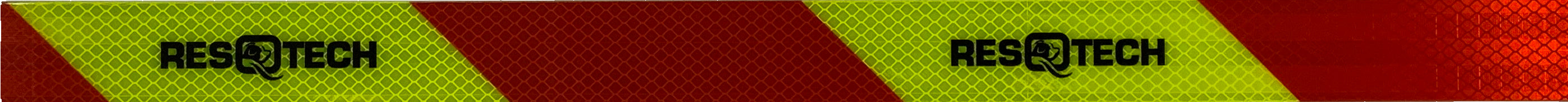 1.5" Wide 3M™ Diamond Grade™ Reflective Striping with "RESQTECH" Logo; Oblique Pattern