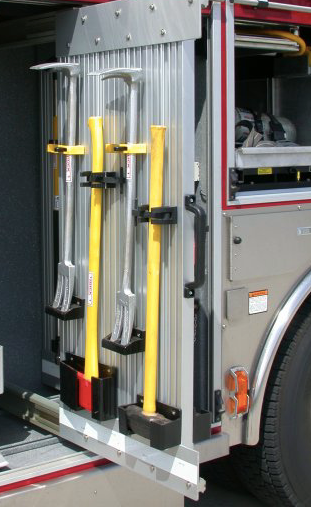 Fire Truck Tool Holders Tools On Fire Truck Hi Res Stock Photography