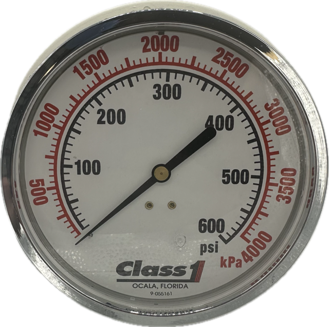 4.5" Class 1 Fire Service Pressure Gauges; Dual Read PSI/KPA, 91585860-F-L, 93580176-F-L