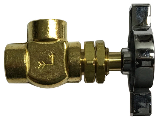 Class 1 Petcock Valve; 1/4" FPT, Brass