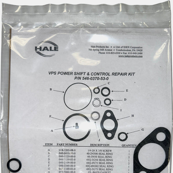 Hale, Pump Shift Kit, 546-0370-53-0
