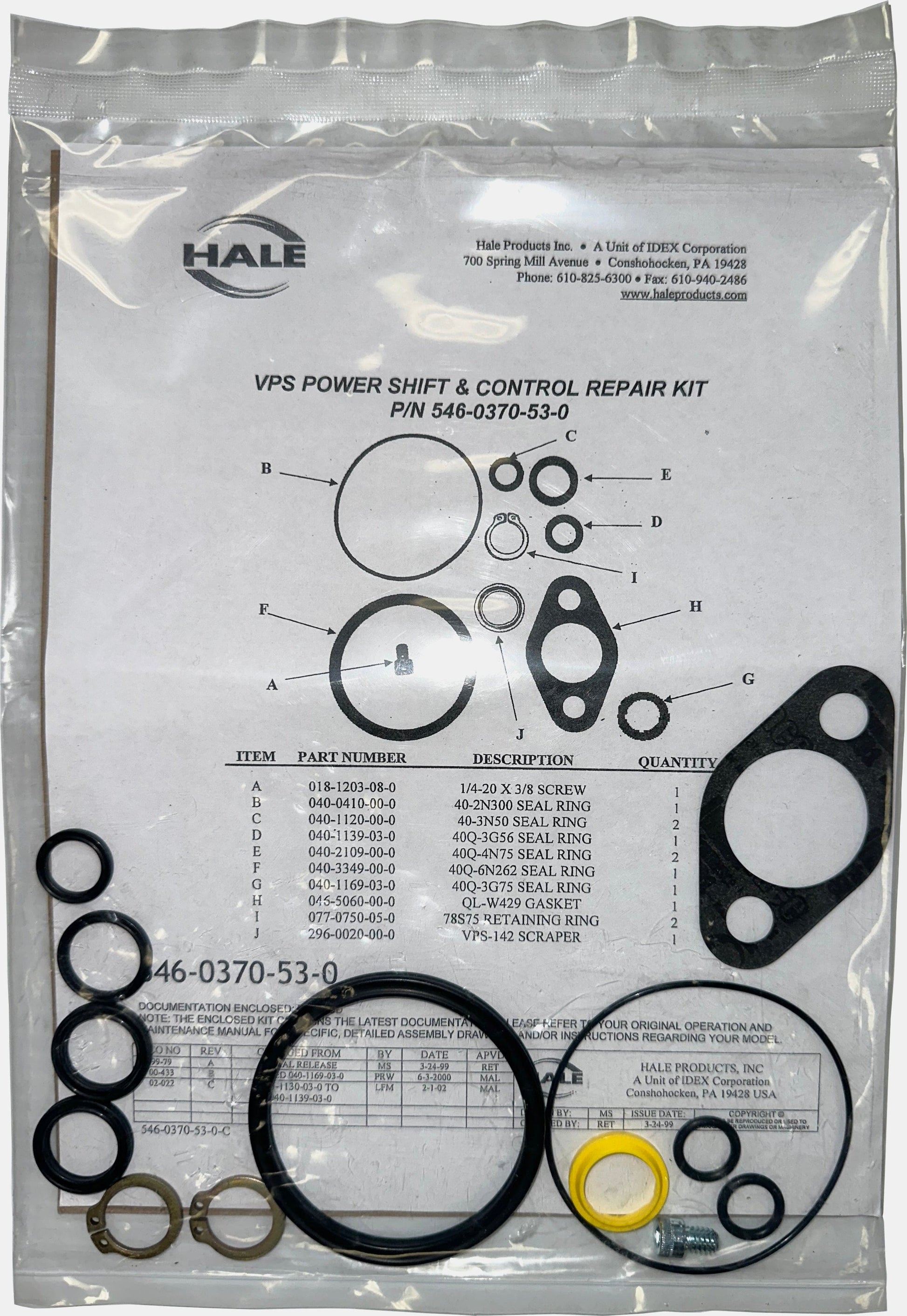 Hale, Pump Shift Kit, 546-0370-53-0
