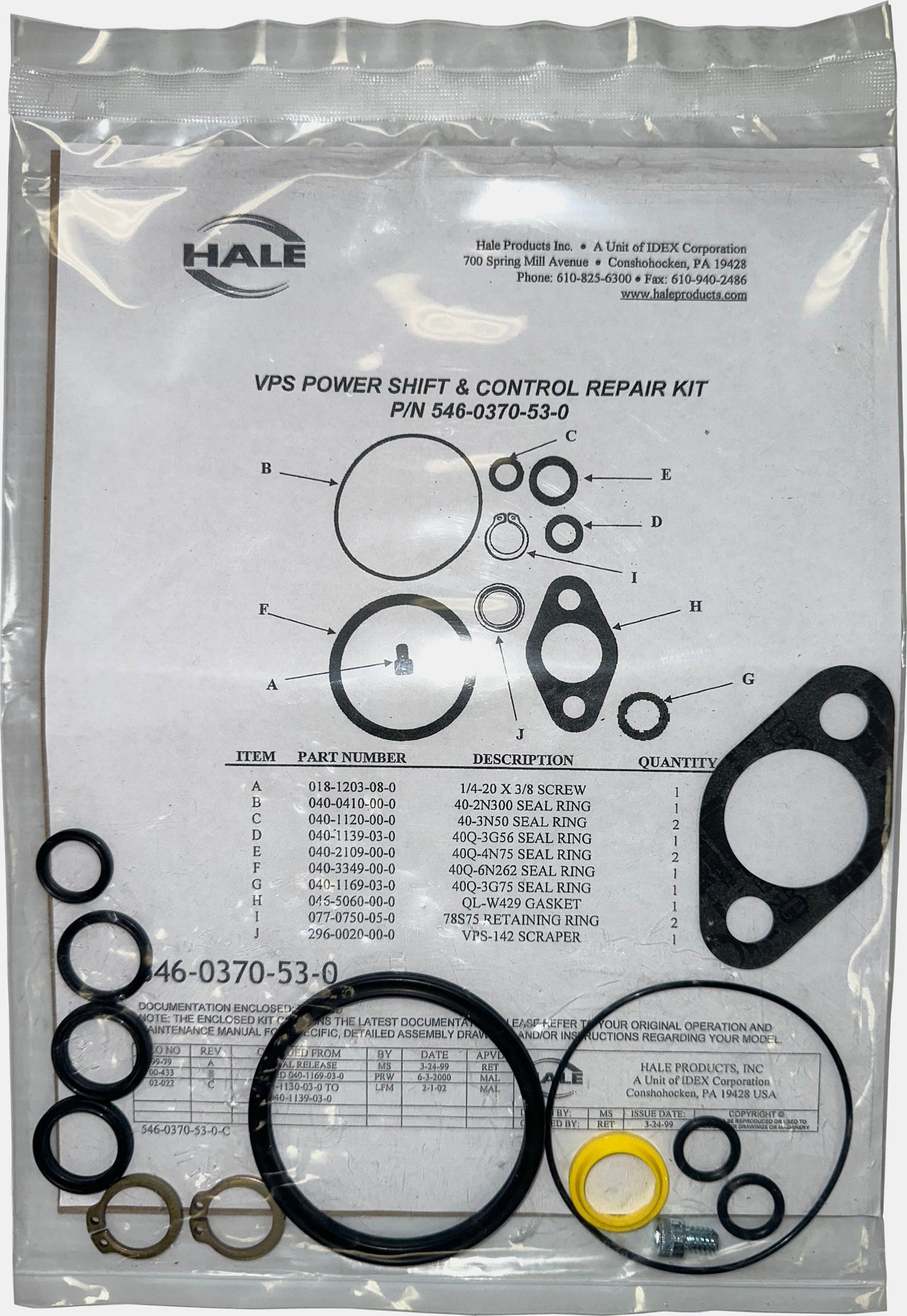 Control Patch Kit Hale, Pump Shift Kit, 546-0370-53-0 – ResQstore