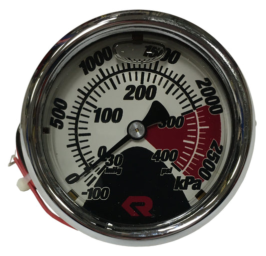 Innovative Controls Nite-Glo Backlit Pressure Gauge; 2.5", -30-0-400 psi/kPa