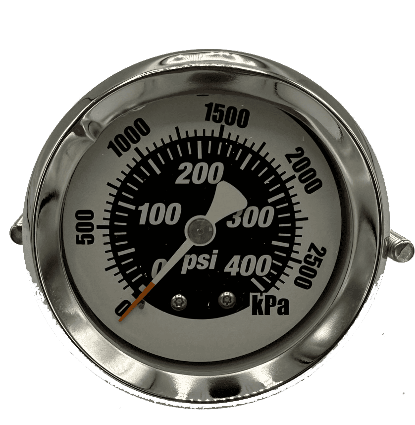 2.5" Innovative Controls Pressure Gauge, 0-400 PSI/KPA, Dual Read, PSI/KPA