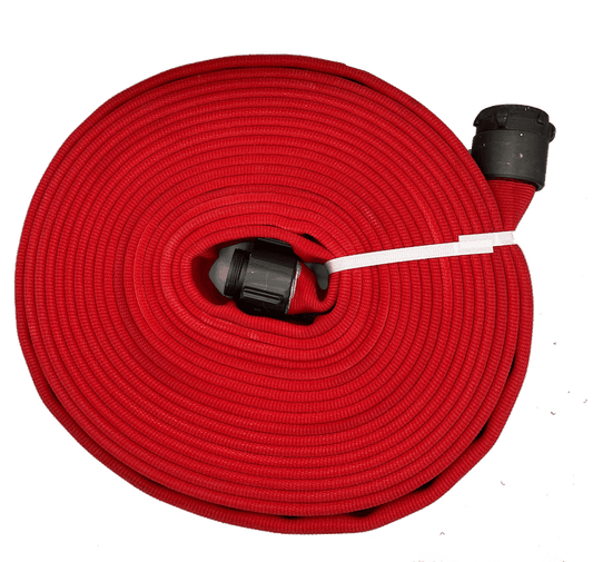 North American Fire Hose, Poly Tuff 800, Ultra Shield Coated, 1.75" NPSH x 50ft, Red, NPSH, PT175X50REI Threads