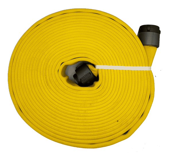 North American Fire Hose, Poly Tuff 800, Ultra Shield Coated, 1.75" NPSH x 50ft, Yellow, NPSH Threads, PT175X50YEN