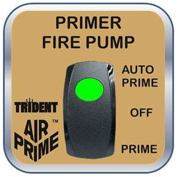 Trident Air Primer Parts - Rocker Switch 12-Volt and Label Assembly - 27.003.5