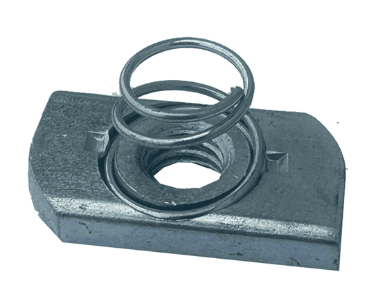 Channel Nut with Spring, 3/8"