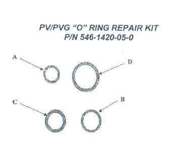 PV/PVG "O" Ring Repair Kit, Hale Products, 546-1420-05-0