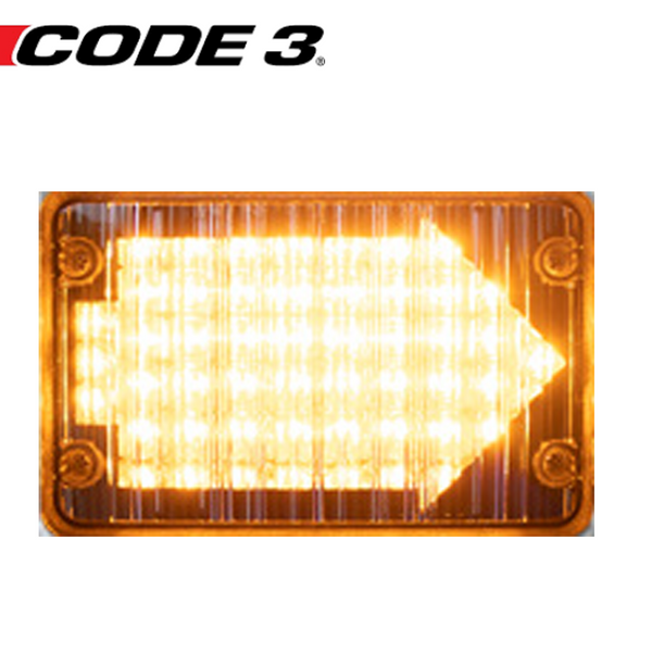 Code 3, DOT Lighting, 65STA, 4x6 amber LED turn arrow with arrow Insert