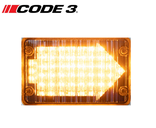 Code 3, DOT Lighting, 65STA, 4x6 amber LED turn arrow with arrow Insert