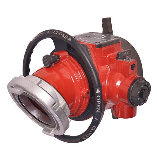 Revolution Piston Intake, Akron Brass, 7982 with Elbow Inlet with Locking Pin (30° inlet), 6" F NST Swivel x Storz Connection