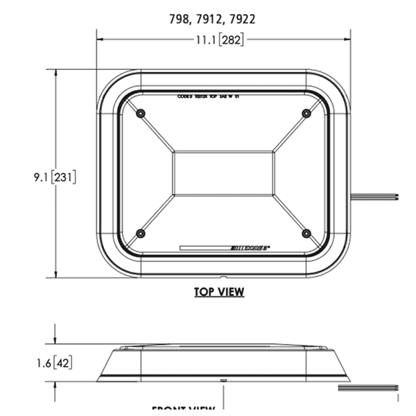 Code 3, PRIZM II Perimeter Light, Model 7912, 12 LED