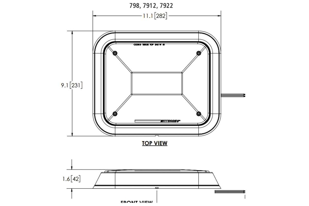 Code 3, PRIZM II Perimeter Light, Model 798, 8 LED