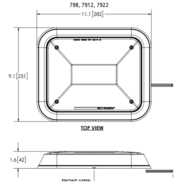 Code 3, PRIZM II Perimeter Light, Model 798, 8 LED