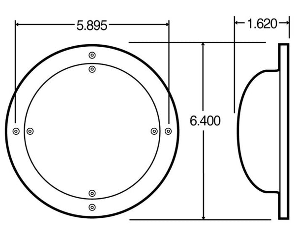 Truck-Lite 80 Series Incandescent Round Dome Light; Clear