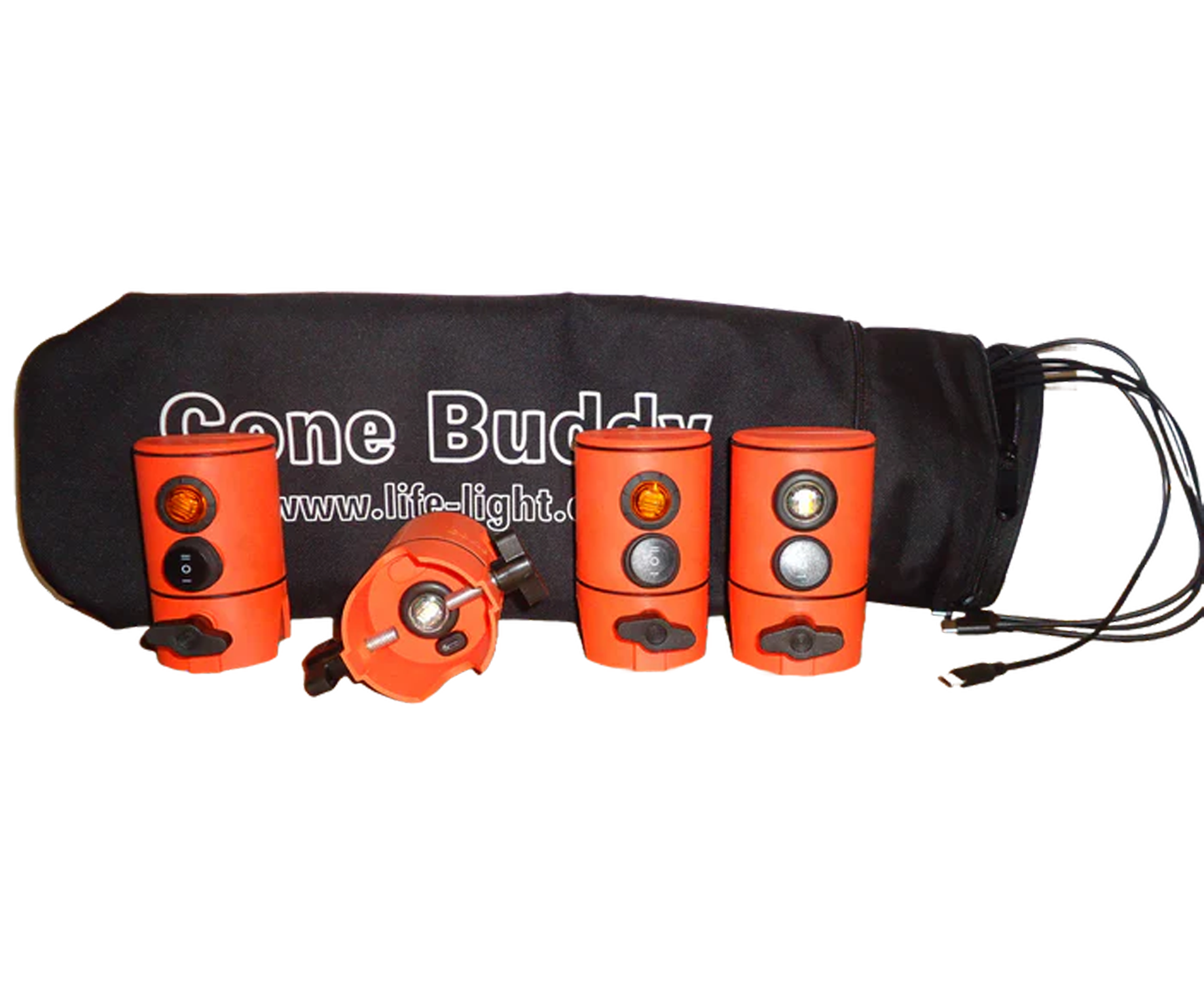 Cone Buddy, 4 Pack with Case - LED Light