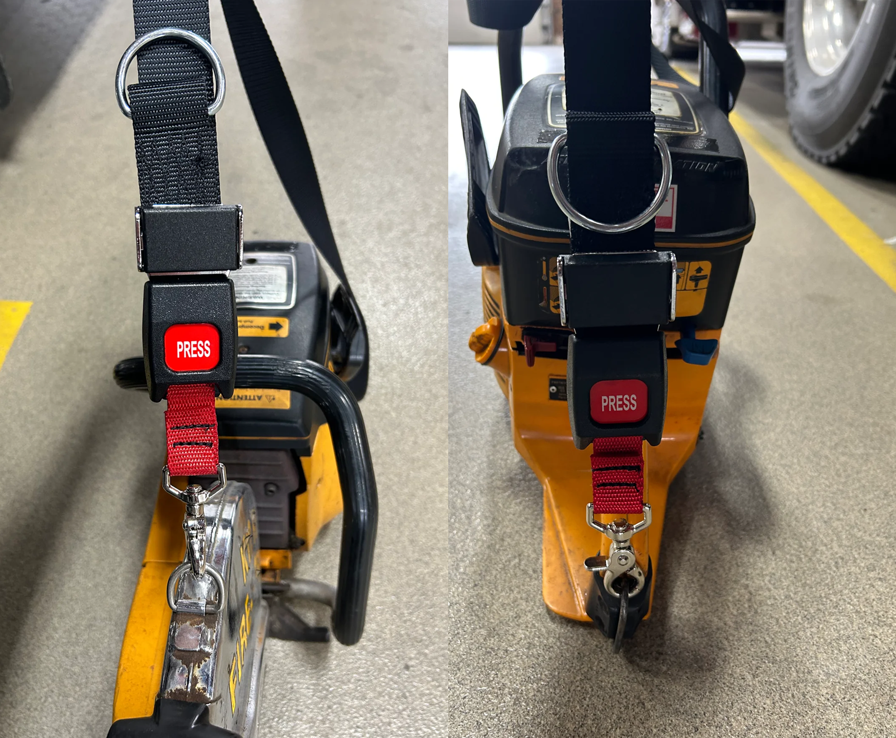 Firefighter Straps, Saw Carrying Strap,Hook, K-12, FFSCS-HK