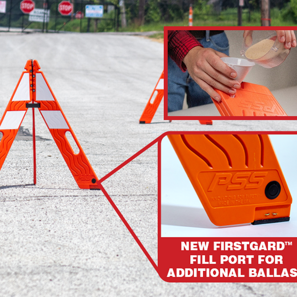 FirstGard™ Folding Cone, Bag of Five (5), High Intensity Sheeting, FC-3P28O-C11