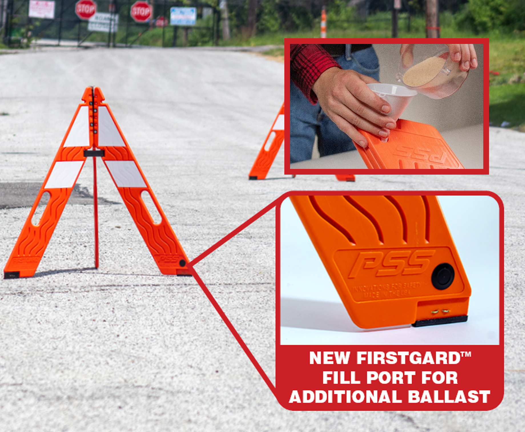 FirstGard™ Folding Cone, Bag of Five (5), High Intensity Sheeting, FC-3P28O-C11
