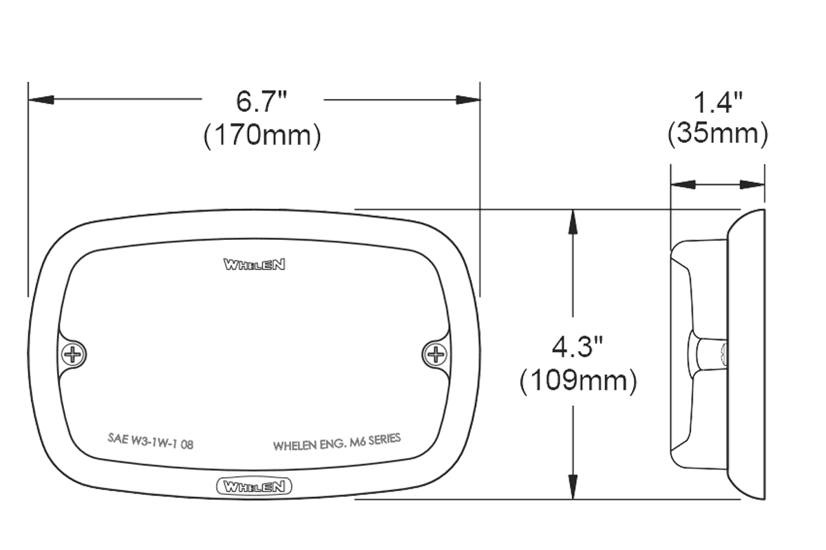 Whelen Surface Mounted Scene Lights - M6 and M9