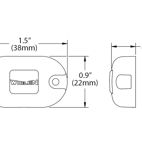 Whelen 0S Series Ajar Warning Light, Red