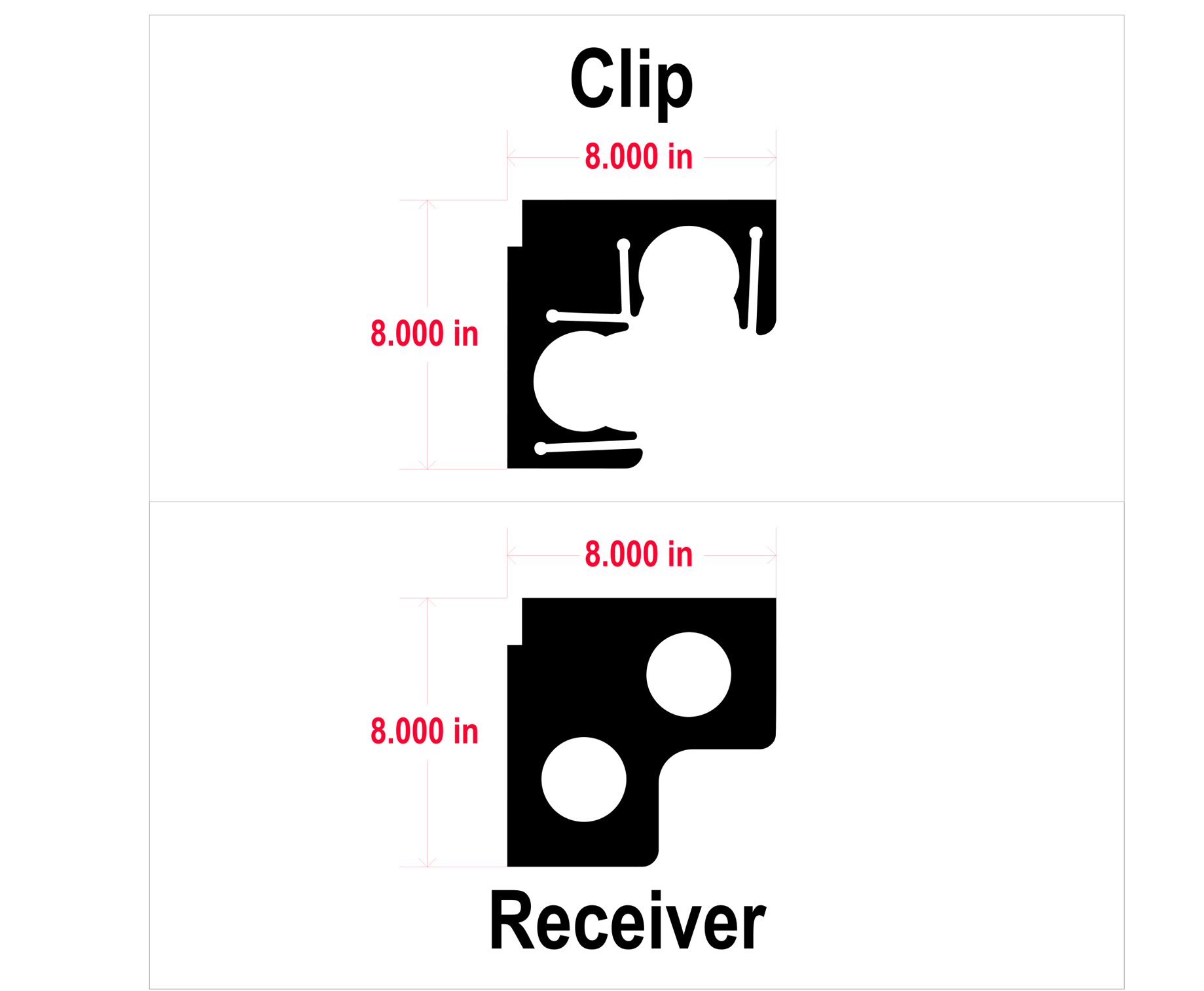 Corner Strut Mount Components, PTS-0072-00 (PTS-172), PTS-0073-00 (PTS-173), PTS-0075-00 (PTS-175), PTS-0076-00 (PTS-176)