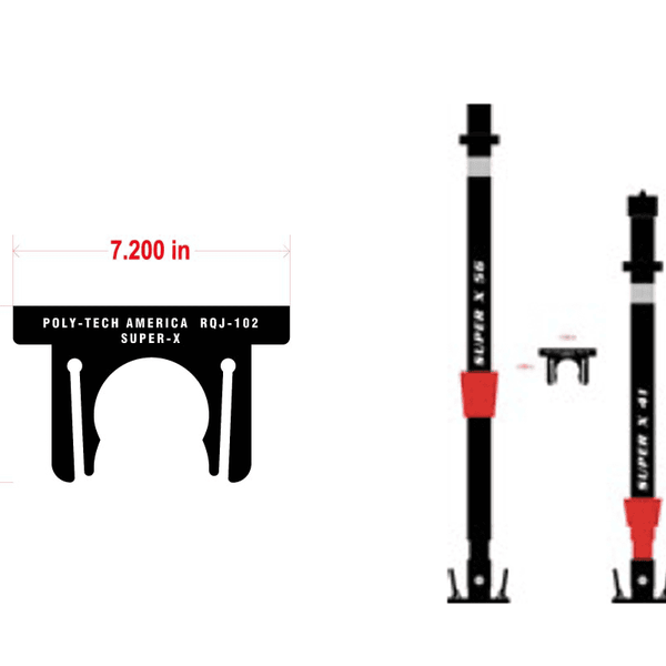 Res-Q-Jack, Super-X Strut and Jack Mount, RQJ-0002-00 (RQJ-102), RQJ-0008-00 (RQJ-108), RQJ-0009-00 RQJ-109