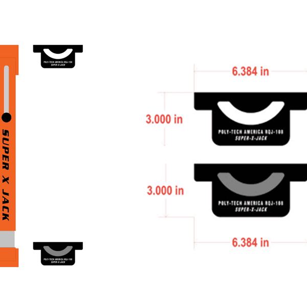 Res-Q-Jack, Super-X Strut and Jack Mount, RQJ-0002-00 (RQJ-102), RQJ-0008-00 (RQJ-108), RQJ-0009-00 RQJ-109