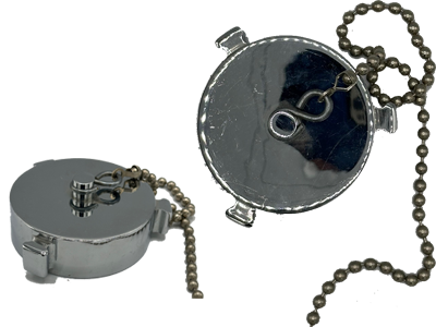 2.5" Threaded Caps, Rocker Lug, Chrome Plated , Refurbished