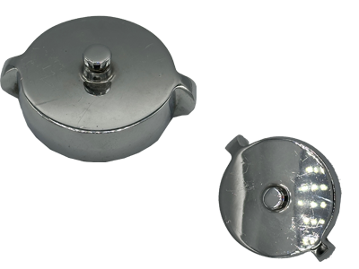 2.5" Threaded Caps, Rocker Lug, Chrome Plated , Refurbished