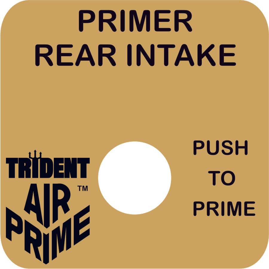 Trident  Air Primer Parts - Multi-Location Push-Button w/ Mounting Plate and Label - 27.003.9
