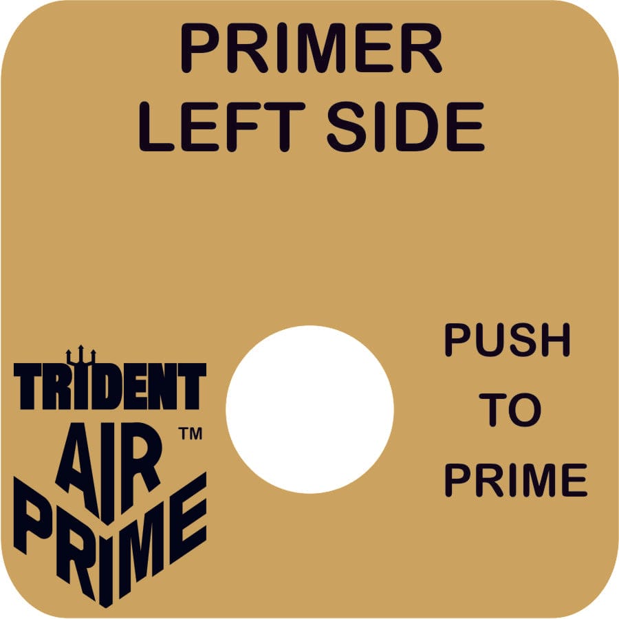 Trident  Air Primer Parts - Multi-Location Push-Button w/ Mounting Plate and Label - 27.003.9