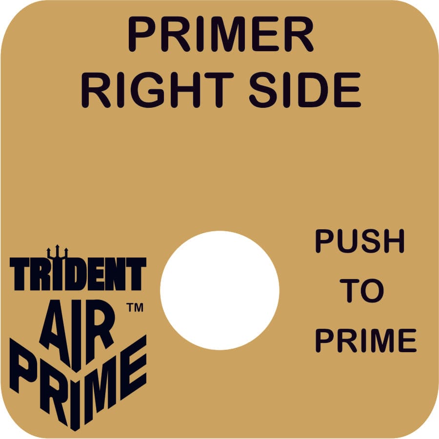 Trident  Air Primer Parts - Multi-Location Push-Button w/ Mounting Plate and Label - 27.003.9