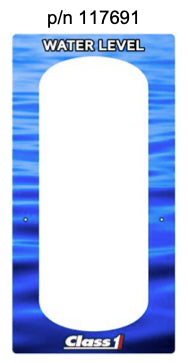 Water Tank or Foam Tank Level Label for a Class 1 ITL-40 Tank Level Gauge
