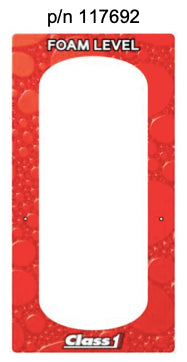 Water Tank or Foam Tank Level Label for a Class 1 ITL-40 Tank Level Gauge