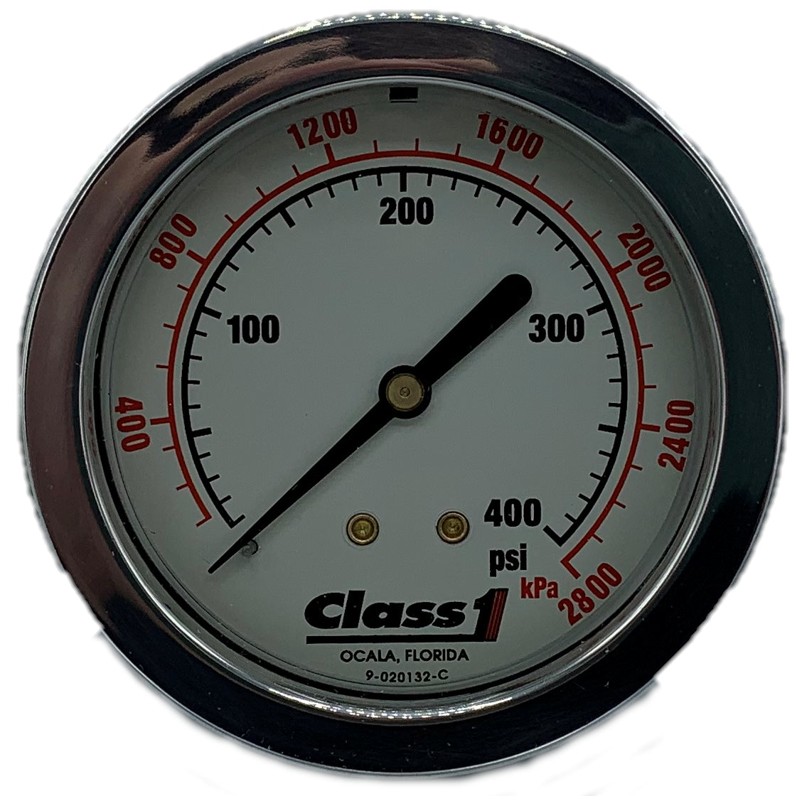 2.5" Class 1 Fire Service Pressure Gauge; Dual Read PSI/KPA