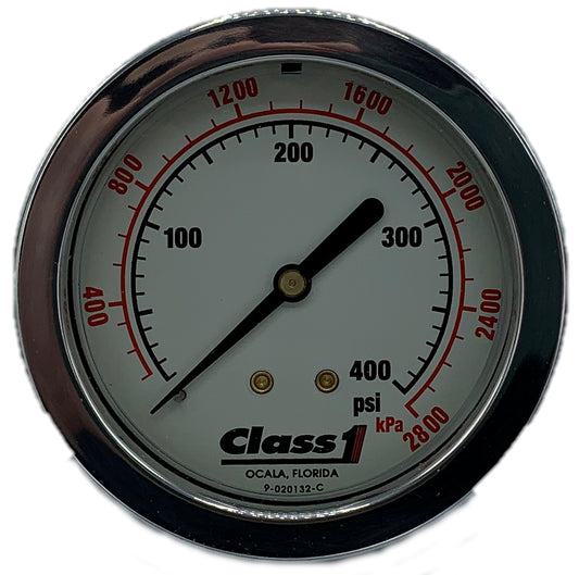 2.5" Class 1 Fire Service Pressure Gauge; Dual Read PSI/KPA
