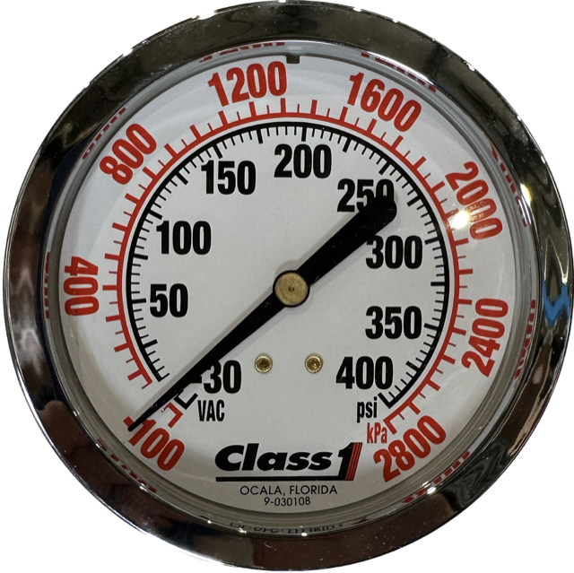 3.5" Class 1 Fire Service Pressure Gauges; Dual Read PSI/KPA, 91555978 92550727