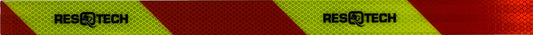 1.5" Wide 3M™ Diamond Grade™ Reflective Striping with "RESQTECH" Logo; Oblique Pattern