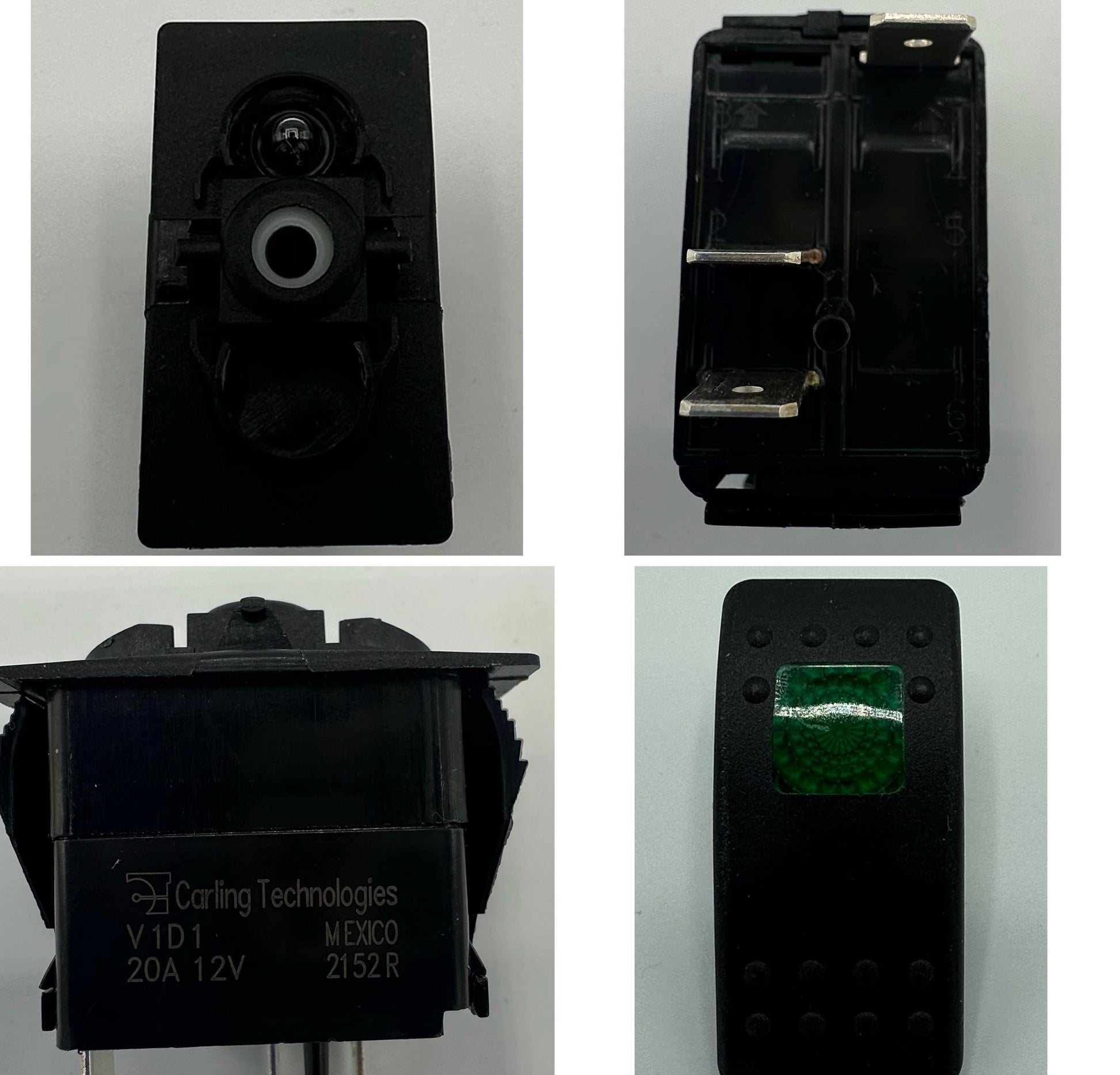 Carling Technologies, On/Off Two Position Switch with Incandescent Light - V1D1B60B-00000-000