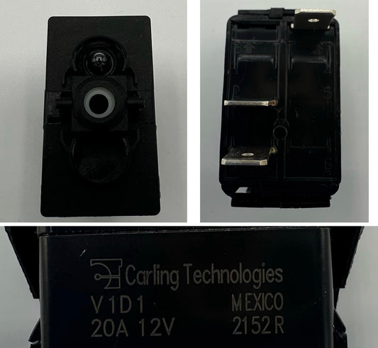 Carling Technologies, On/Off Two Position Switch with Incandescent Light - V1D1B60B-00000-000