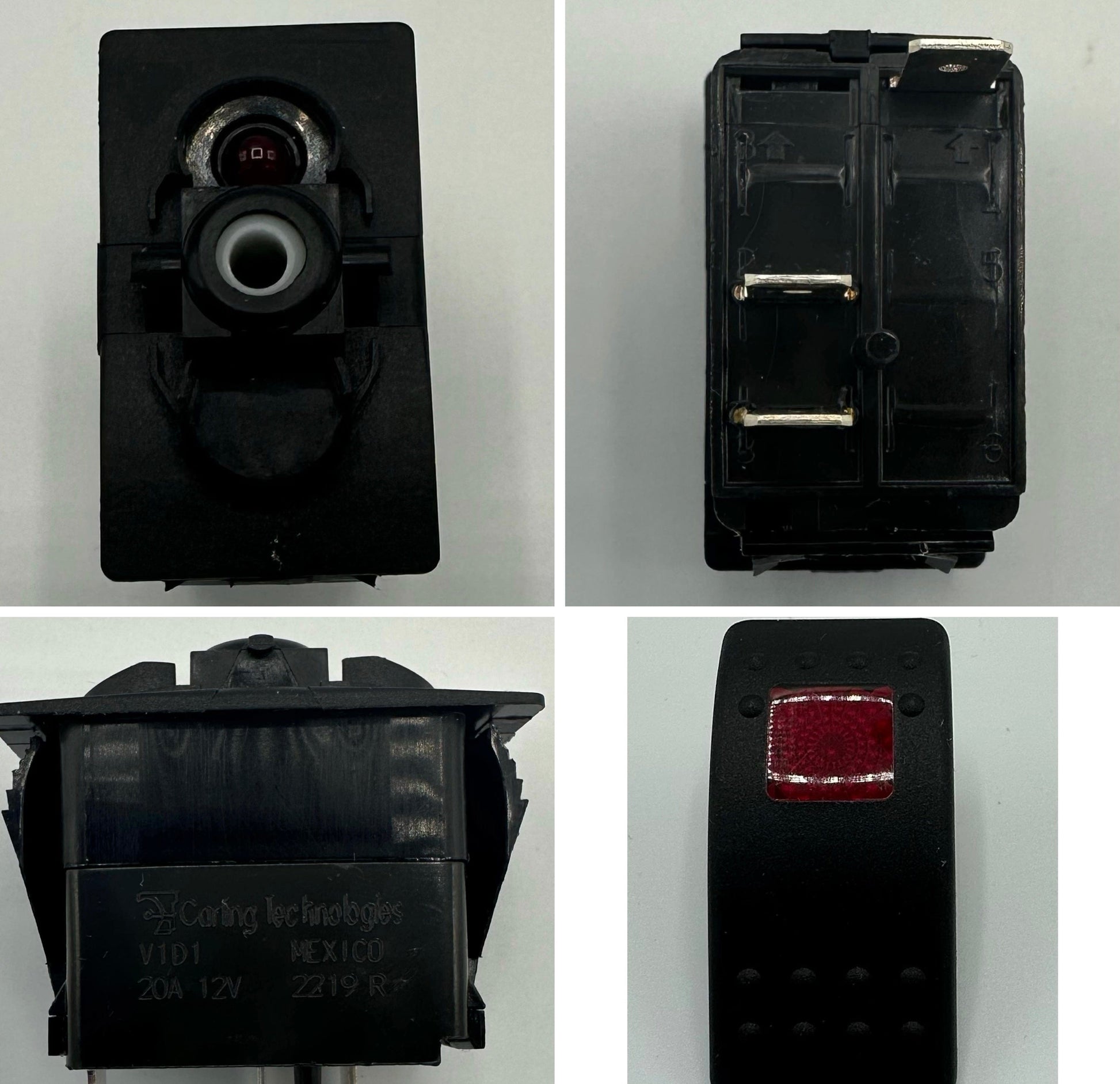 Carling Technologies, On/Off Two Position Switch with Red Light - V1D1BT0B-00000-00