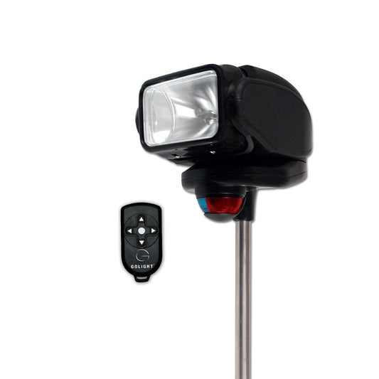 GOLIGHT Gobee Halogen - Stanchion Mount, Wireless Handheld Remote, Black