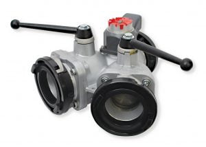 23K Large 2-Way Ball Valve - 4" x 4" Storz Outlet x 4" Storz Inlet