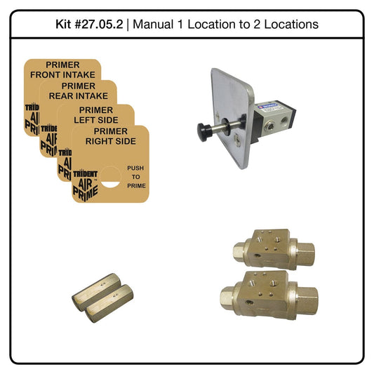 Trident  Air Primer Conversion Kit - Manual AirPrime System, Converts Single (1) Location to Dual (2) Location - 27.005.2