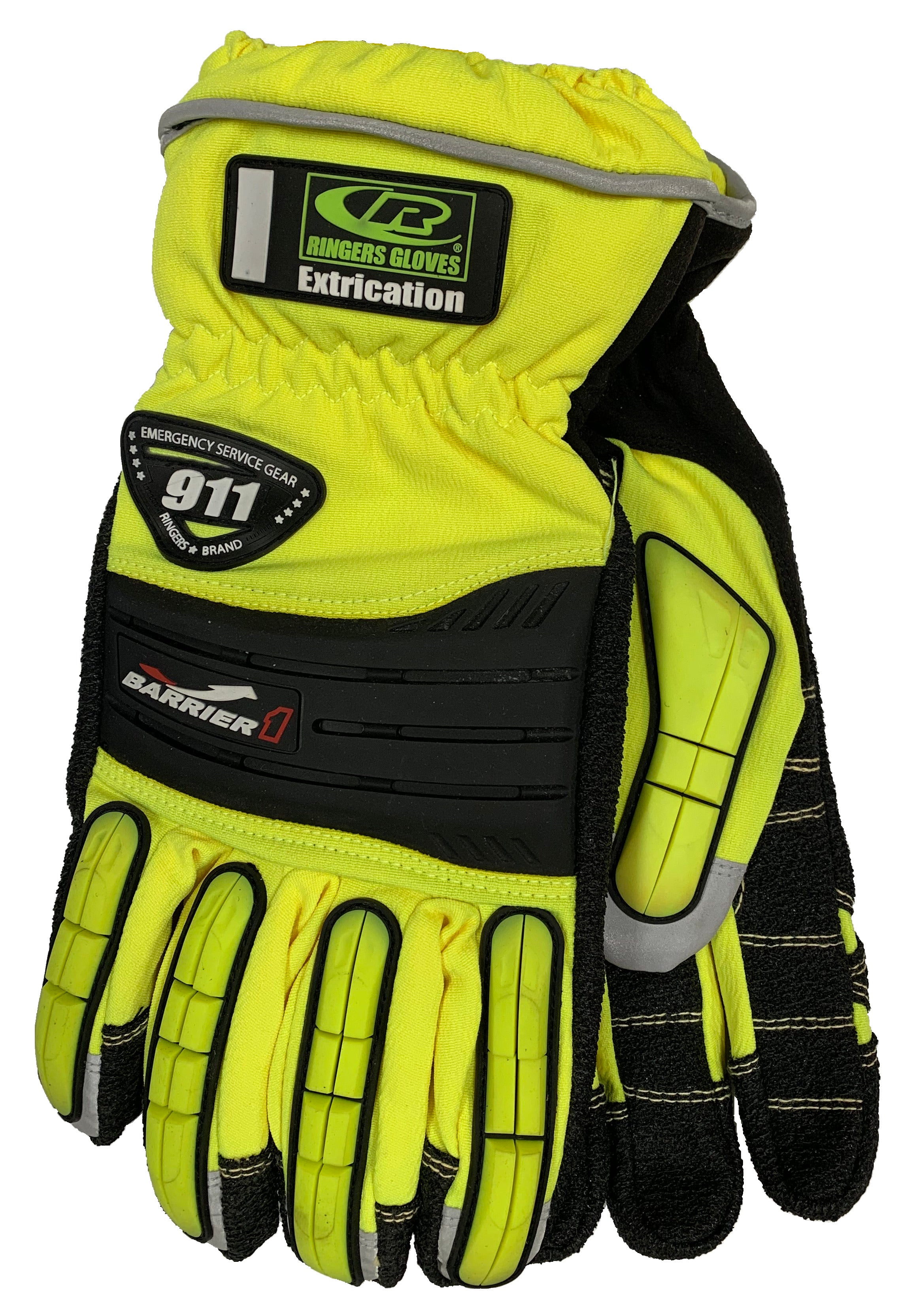 Ringers Gloves R-327 Extrication Barrier 1 Glove (Old Style), Hi-Vis