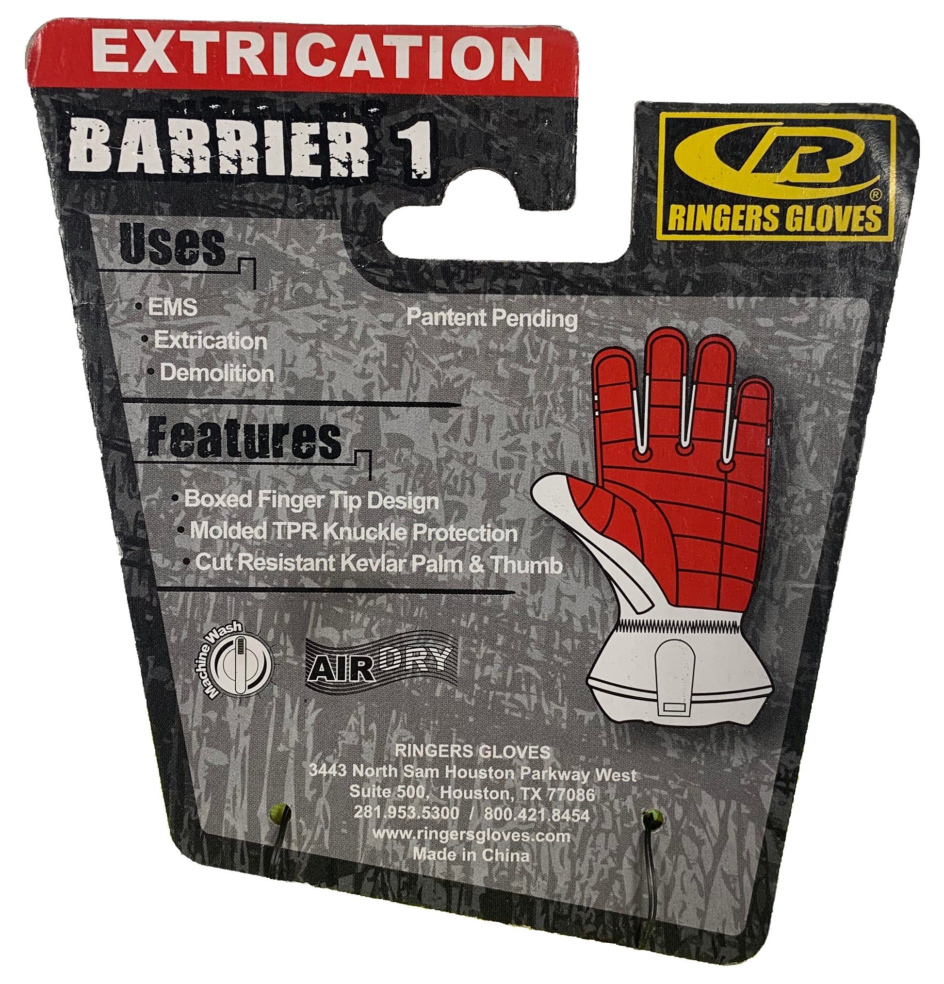 Ringers Gloves R-327 Extrication Barrier 1 Glove (Old Style), Hi-Vis