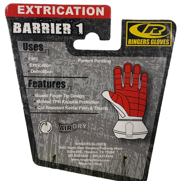 Ringers Gloves R-327 Extrication Barrier 1 Glove (Old Style), Hi-Vis